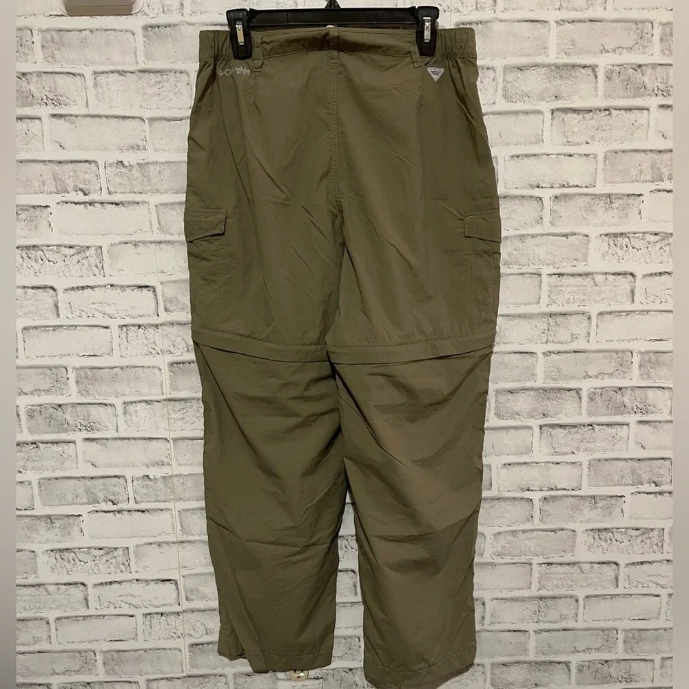 Men’s Columbia Omni-shade green utilityty conver zip-off convertible pants Large - Picture 3 of 6